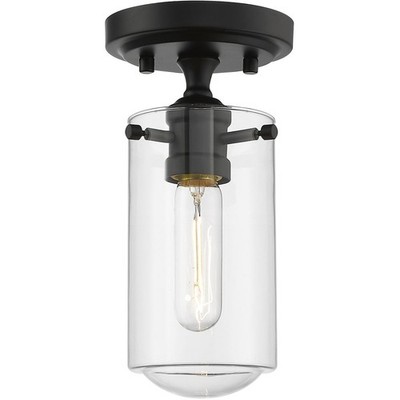Z-Lite 471F1-MB Delaney 1 Light 5 inch Matte Black Flush Mount Ceiling Light