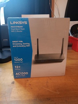 LINKSYS AC1300 MR6350 MAXSTREAM DUAL-BAND MESH WIFI5 ROUTER 1200Sqft.1.3GBPS NEW