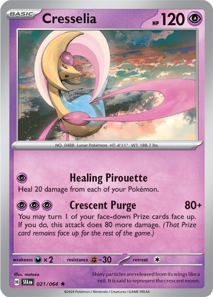 2024 Pokemon: SFA - Cresselia - 021/064 (#021/064, Holofoil, Rare, Near Mint)