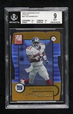 2001 Donruss Elite Status Die-Cut 15/21 Tiki Barber #64 BGS 9 MINT tw0