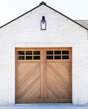 Cielo Design - [9' x 8'] Spanish Style Custom Solid Cedar Wood Garage Door