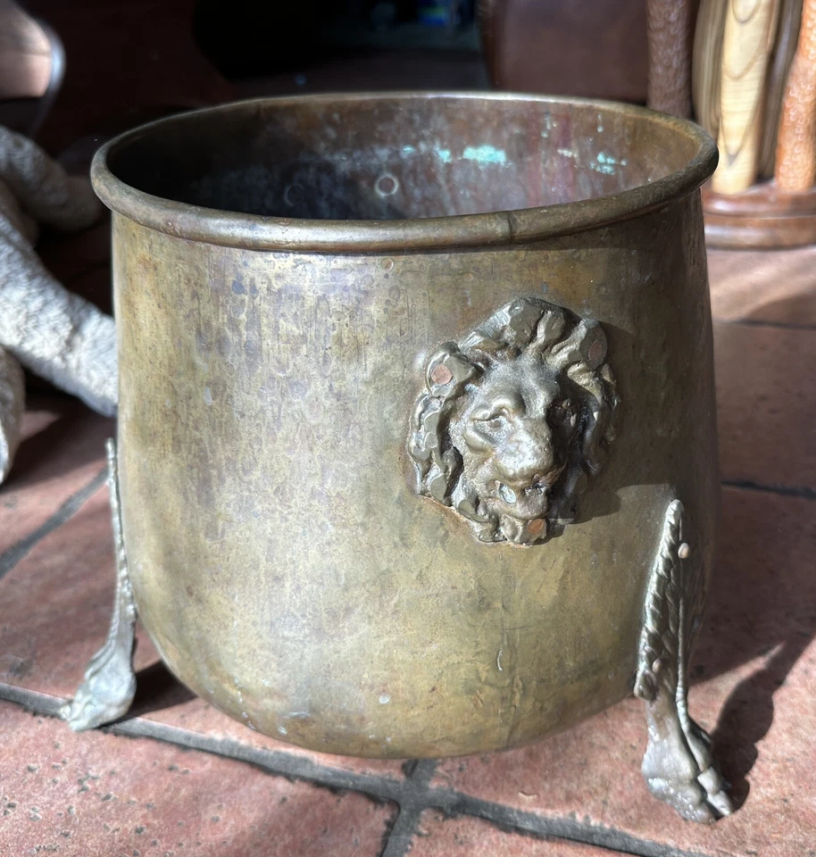 Artes y manualidades ruso martillado cobre león jardinero Foto 2 de 4