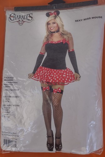 Charades Sex Miss Mouse Adult Halloween Costume Size M - Picture 1 of 2