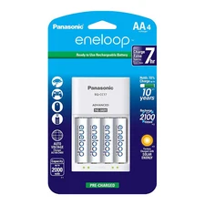 Panasonic Eneloop Rechargeable AA Ni MH Batteries 4 Pack with Charger