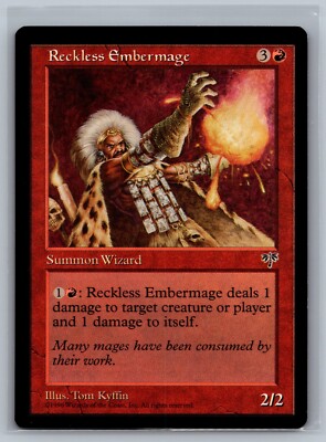 Magic The Gathering Mirage Reckless Embermage MTG TCG CCG