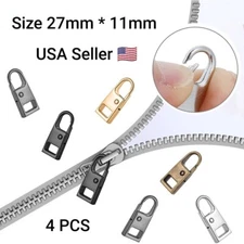 4 PCS Detachable Zipper Fixer Repair Pull Tab Kit Bags Replacement Molded Slider