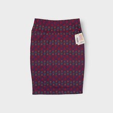 LuLaRoe Cassie Pencil Skirt M 10-12 NWT Purple Multicolor Geometric Women s