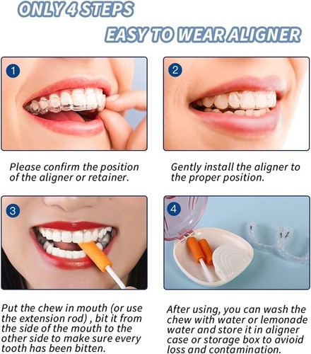 Aligner Chewies 12-Pack Medical Grade Silicone for Invisalign Trays Seaters (Gre - Picture 4 of 5