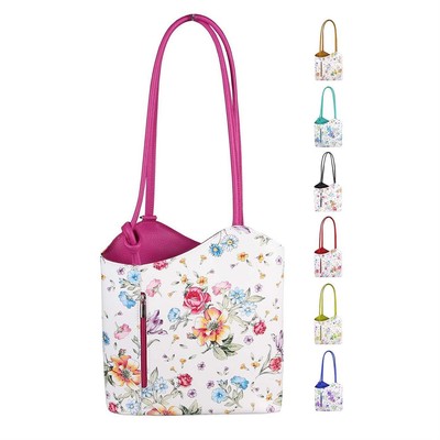 DAMEN 2in1 LEDER TASCHE RUCKSACK Schultertasche Backpack Shopper Umhängetasche