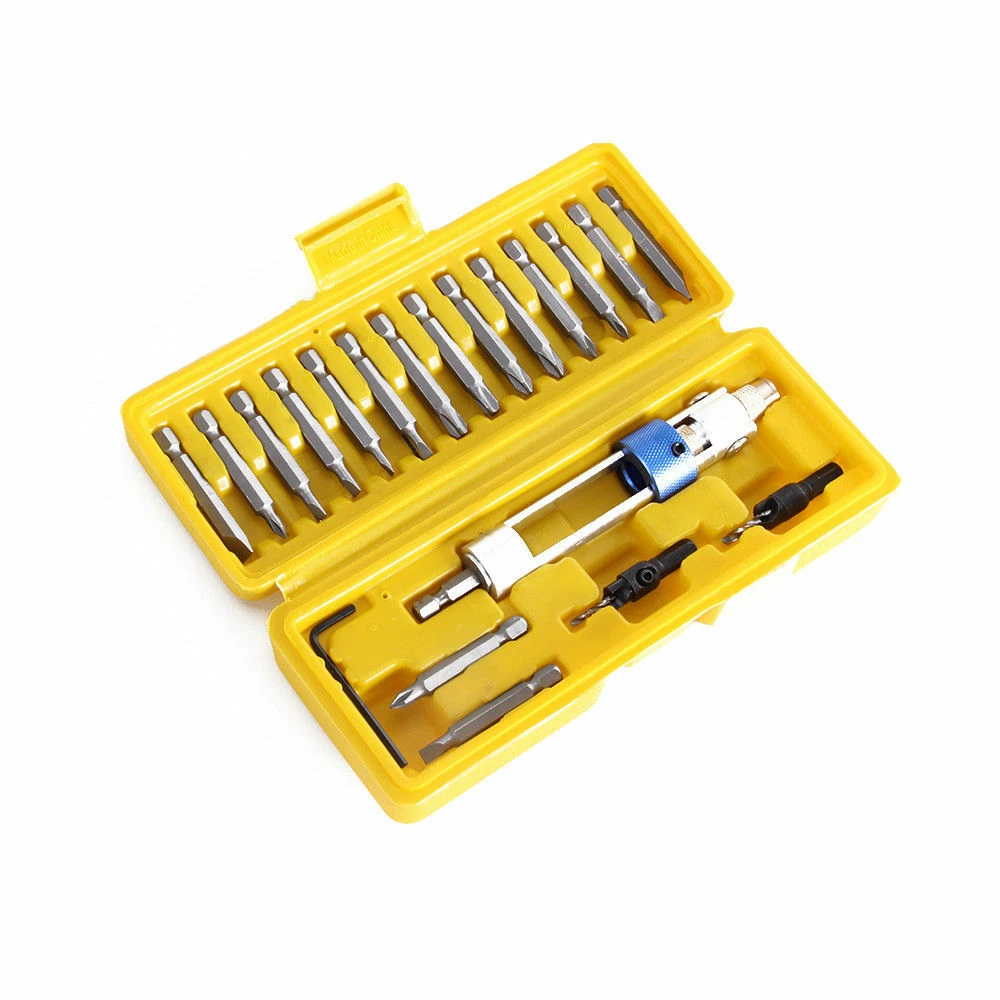 Swap Drill Bit Tool Set Half Time Drill Driver Screwdriver Head Tools 20pc Kit