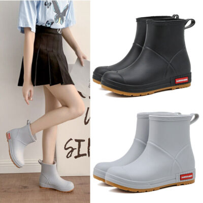 Gummistiefel Damen Regenstiefel Stiefeletten Gartenstiefel