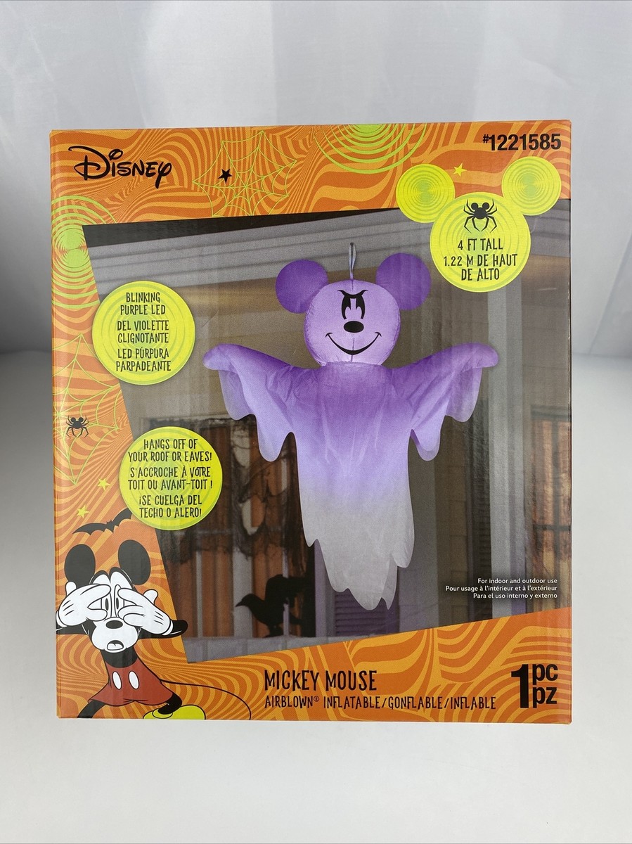 Gemmy Halloween 4ft Hanging Disney Inflatable Mickey Mouse Ghost