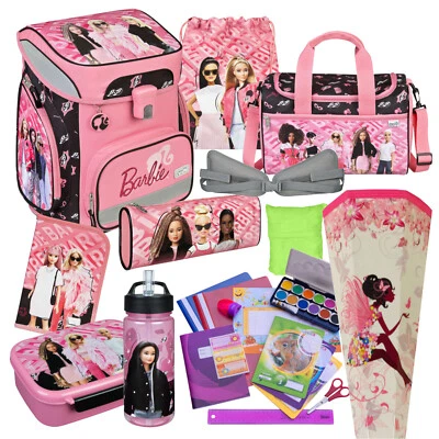 Ranzen-Set BARBIE 23 Teile mit Schul-Sporttasche Schultüte & viel Zubehör Scooli