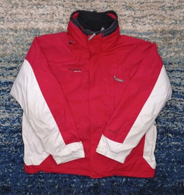 Columbia Vertex Removable Fleece Liner Jacket Packable Hood Waterproof Mens  XL