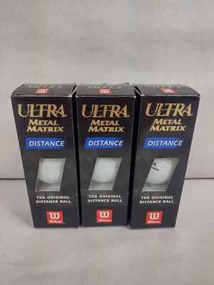 Wilson Ultra Metal Matrix Distance Golf Balls 3 Packs 9 Balls New In Box 
