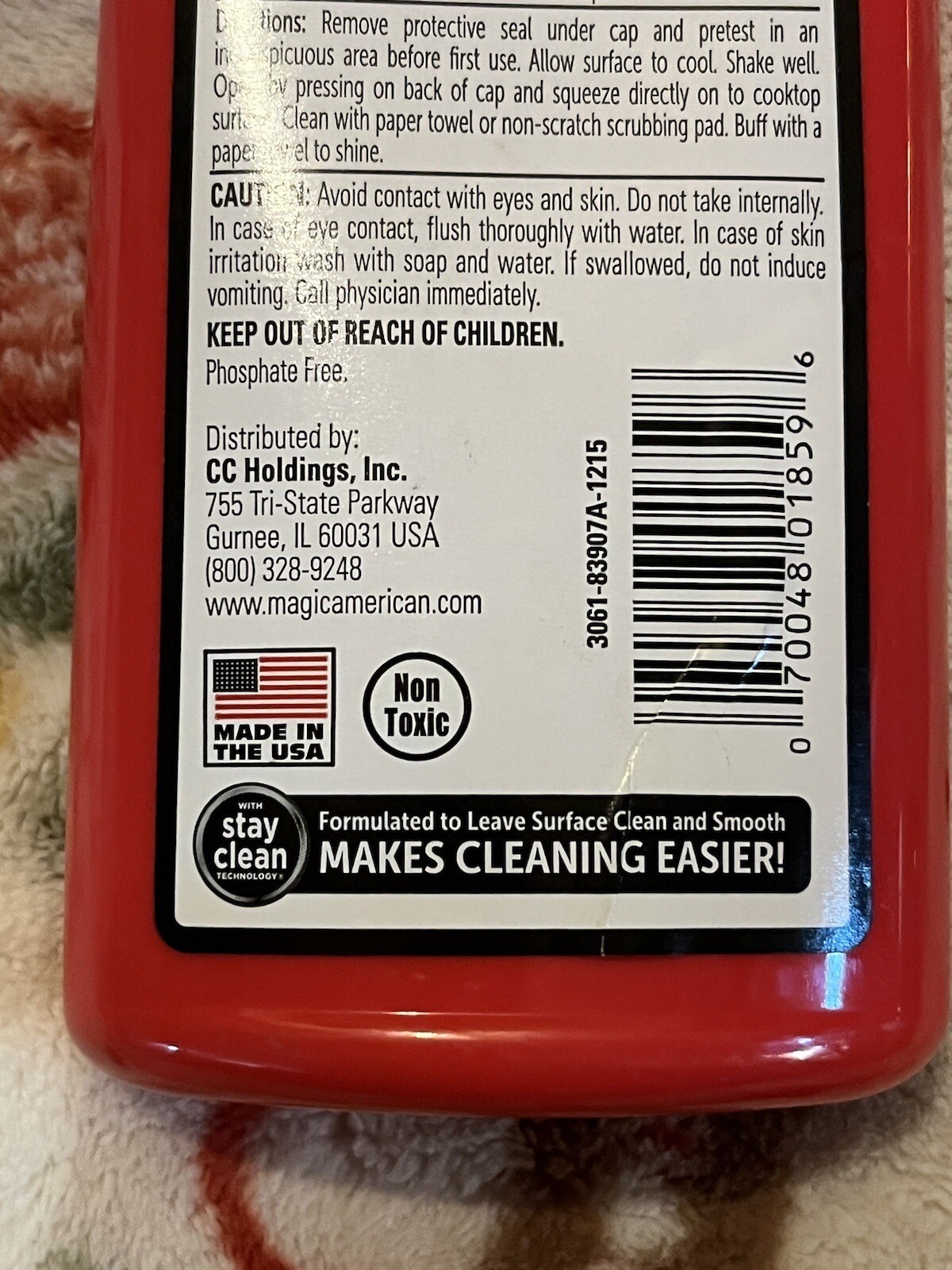 Magic Glass Cooktop Cleaner & Polish 16 oz Sealed Removes Burnt On Food