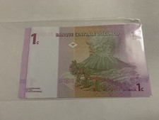 1997 Congo Democratic Republic 1 Cent Banknote, UNC