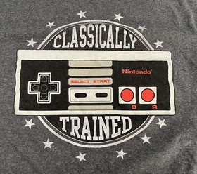 Nintendo Classically Trained Shirt Mens Size XL Controller Graphic Gray 2020 NES