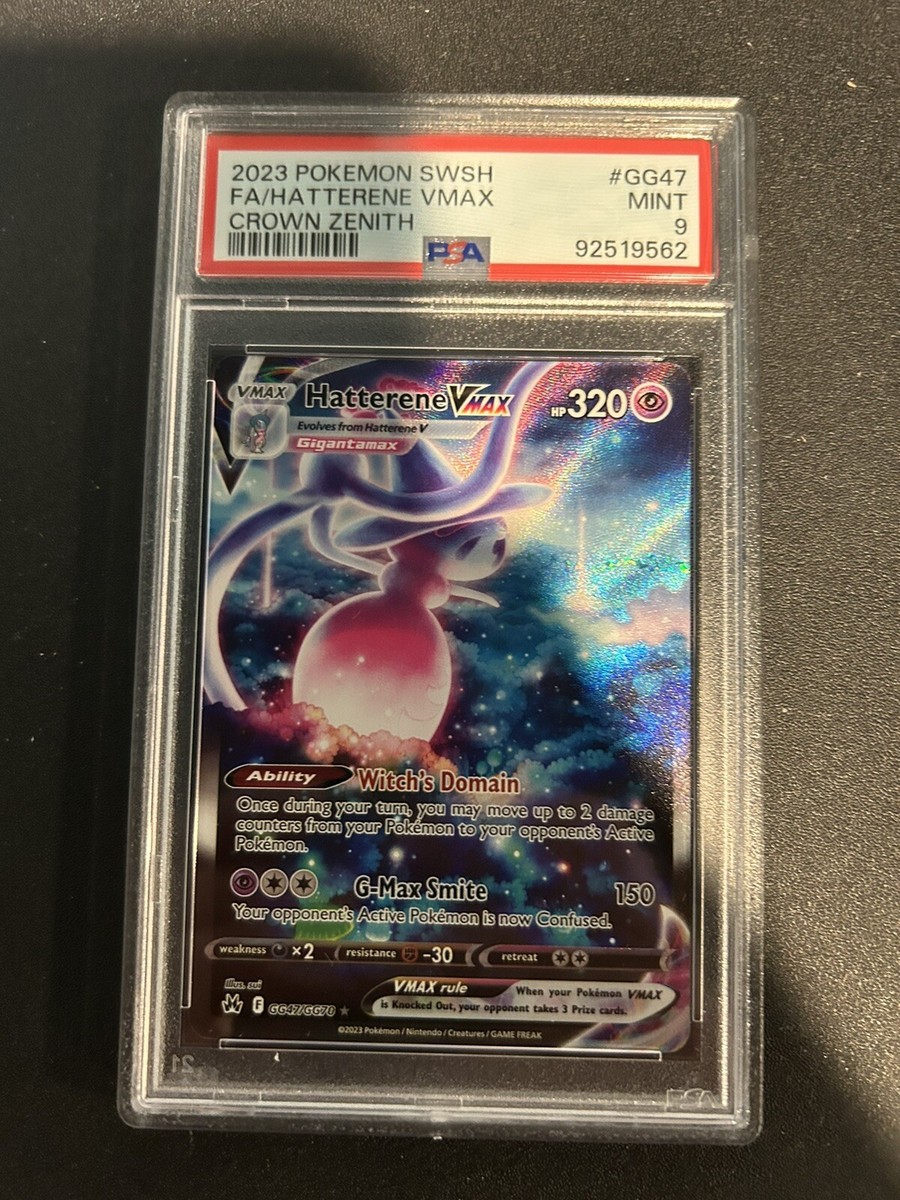 2023 Pokemon Crown Zenith HATTERENE Vmax #GG47 PSA 9 Mint | eBay