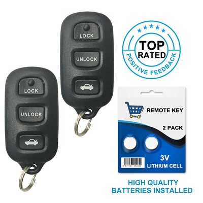 2 Keyless Entry Fob Remote For 2003-2008 Toyota Corolla Matrix GQ43VT14T