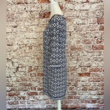 Talbots Midi Dress – Women's Size M – Black & White Geometric – Square Neckline