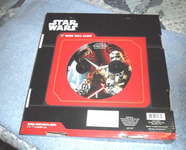 Star Wars " The Force Awakens" 11" Standard Wood Wall Clock NEW - Image 2 of 2