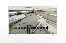 Otto Eglau 1917 Berlin / Formen am Meer (Sylt) / Radierung, handsigniert / 1958
