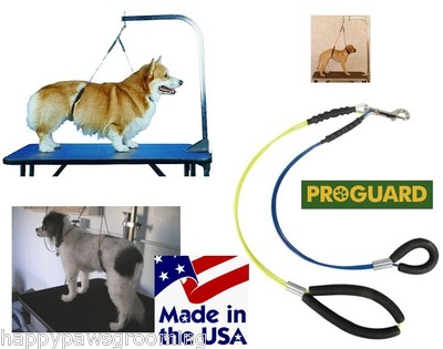 NO SIT Dog Grooming HEAVY DUTY Cable Loop Haunch Holder RESTRAINT Harness SM-MED