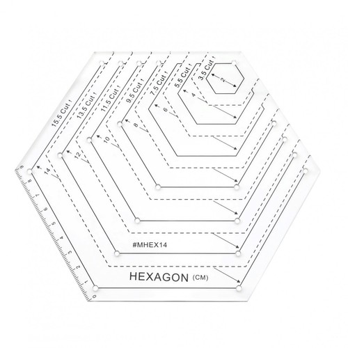 Quilting Ruler Set of 4 Clear Acrylic Quilting Ruler Fabric Cutting Sewing Ruler - Picture 4 of 12