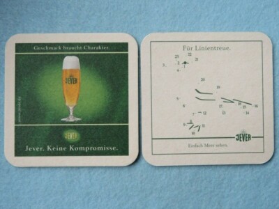 Beer Coaster ~ Jever (Oetker Group) Pilsener ~ GERMANY ~*~ Connect the Dots Game