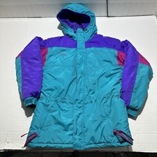 Vintage Columbia Snow Jacket Girls Size XL Blue Purple Skiing Snowboarding 90  s