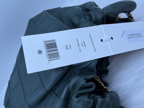 ECHT NEU MIT ETIKETT TORY BURCH Mini Fleming gesteppte Kette Crossbody Hobo Bag in Tannenbaum - Bild 6 von 18