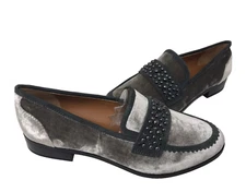 Franco Sarto Women's A-Johanna Velvet Comfort Dress Shoes Gray Size:5.5 110A