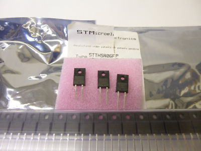 5 Stück / 5 pieces STTH5R06FP ULTRAFAST HIGH VOLTAGE RECTIFIER 5A 600V 40ns