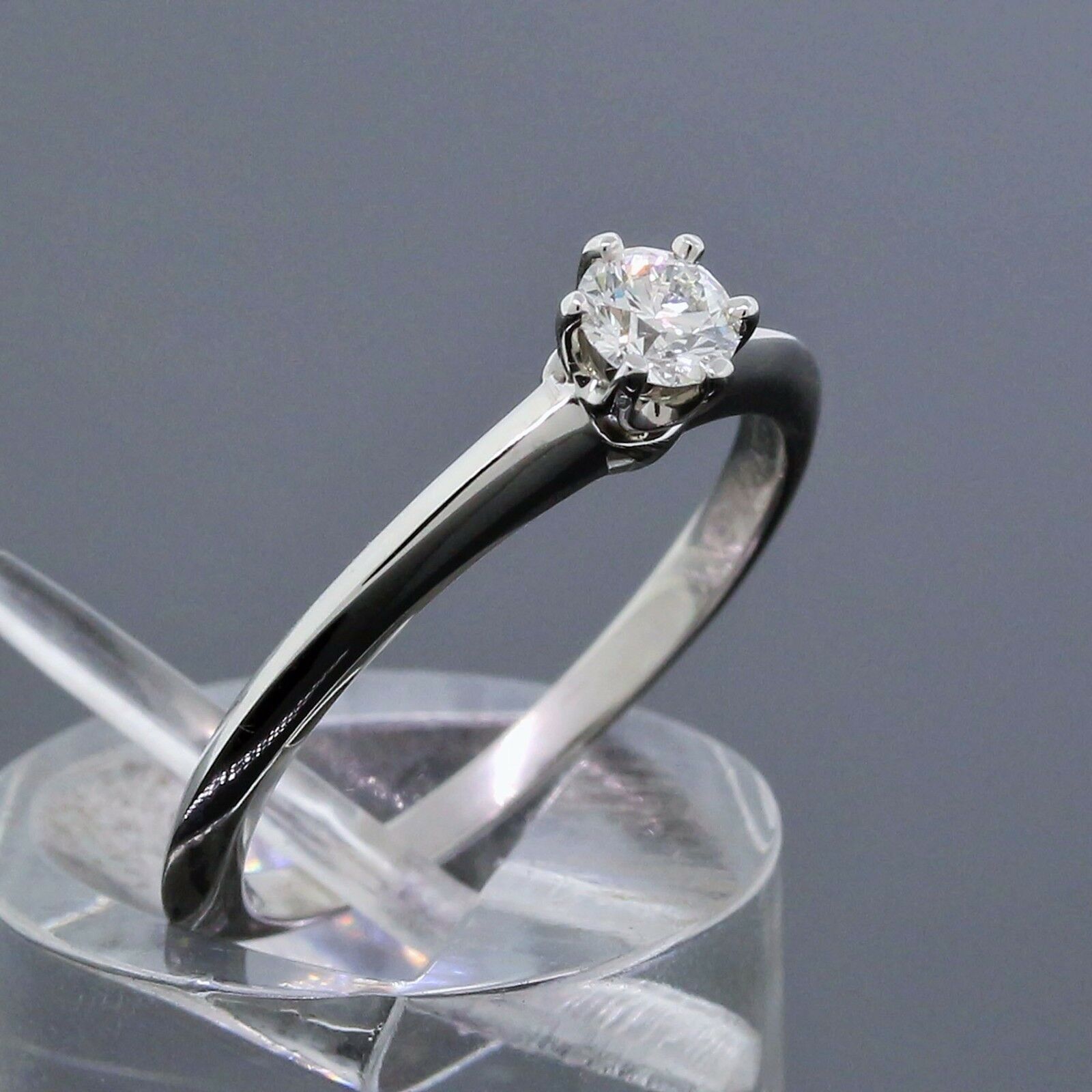 Tiffany&Co. Pt 950 Platinum Diamond Wedding Engagement Ring