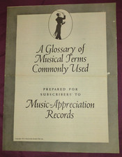 Vintage 1955 "Słownik terminów muzycznych powszechnie używany"