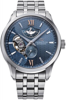 ORIENT STAR Herrenarmbanduhr RE-AV0B08L00B Skeleton Blau