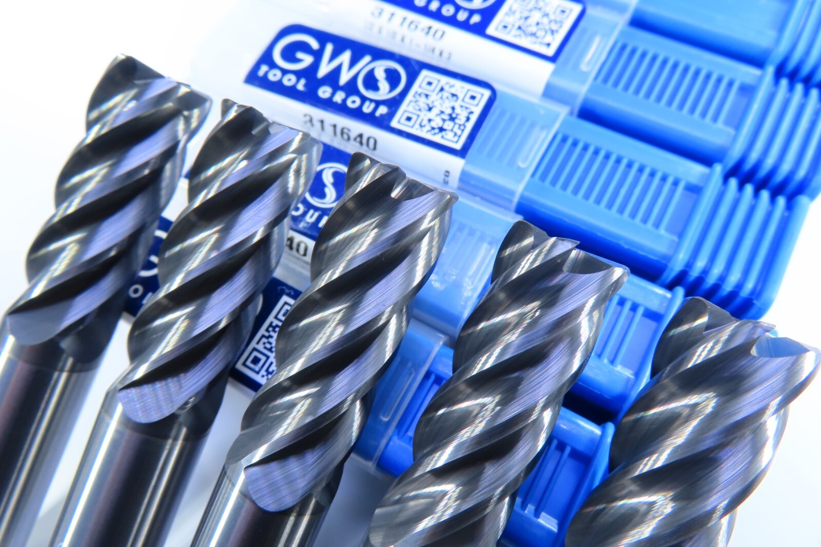 LOT ( 5 PCS ) NEW 1/2" GWS 311640 SOLID CARBIDE END MILLS MILLING MACHINIST TOOL