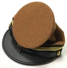 CIVIL WAR CONFEDERATE CSA GENERAL OFFICER BUTTERNUT WOOL KEPI BUMMER CAP-LARGE