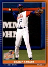 2016 St. Lucie Mets Grandstand #25 Champ Stuart Freeport Bahamas Baseball Card
