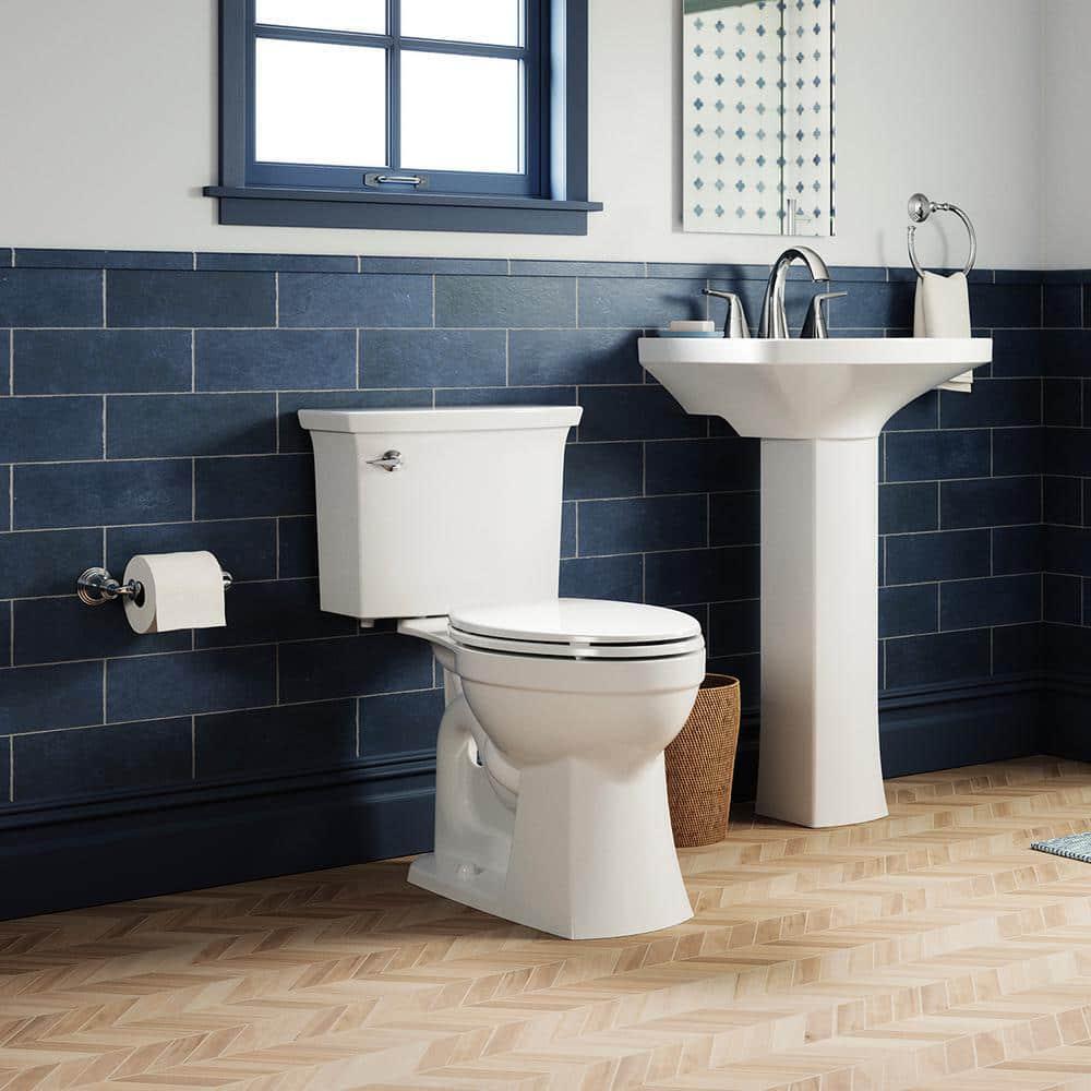 KOHLER Two Piece Toilet White 1.28 GPF Single Flush Flapper/Piston Elongated eBay