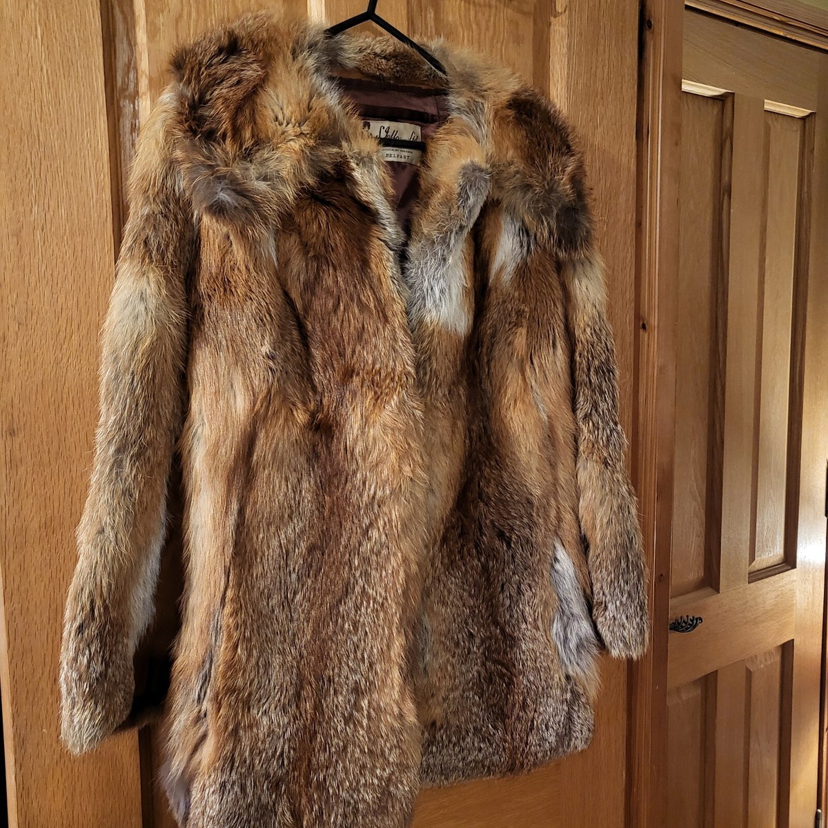 Vintage Real Red Fox Fur Coat 12/14. JAFFA Furs Belfast vintage