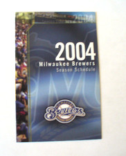 MLB - Milwaukee Brewers 2004 Season Pocket Schedule  - NEW - VINTAGE