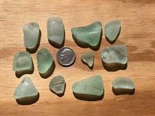 Lot of 12 Sea Foam EDGES PATTERNS LIPS TOPS Genuine Surf Tumbled Sea Beach Glass