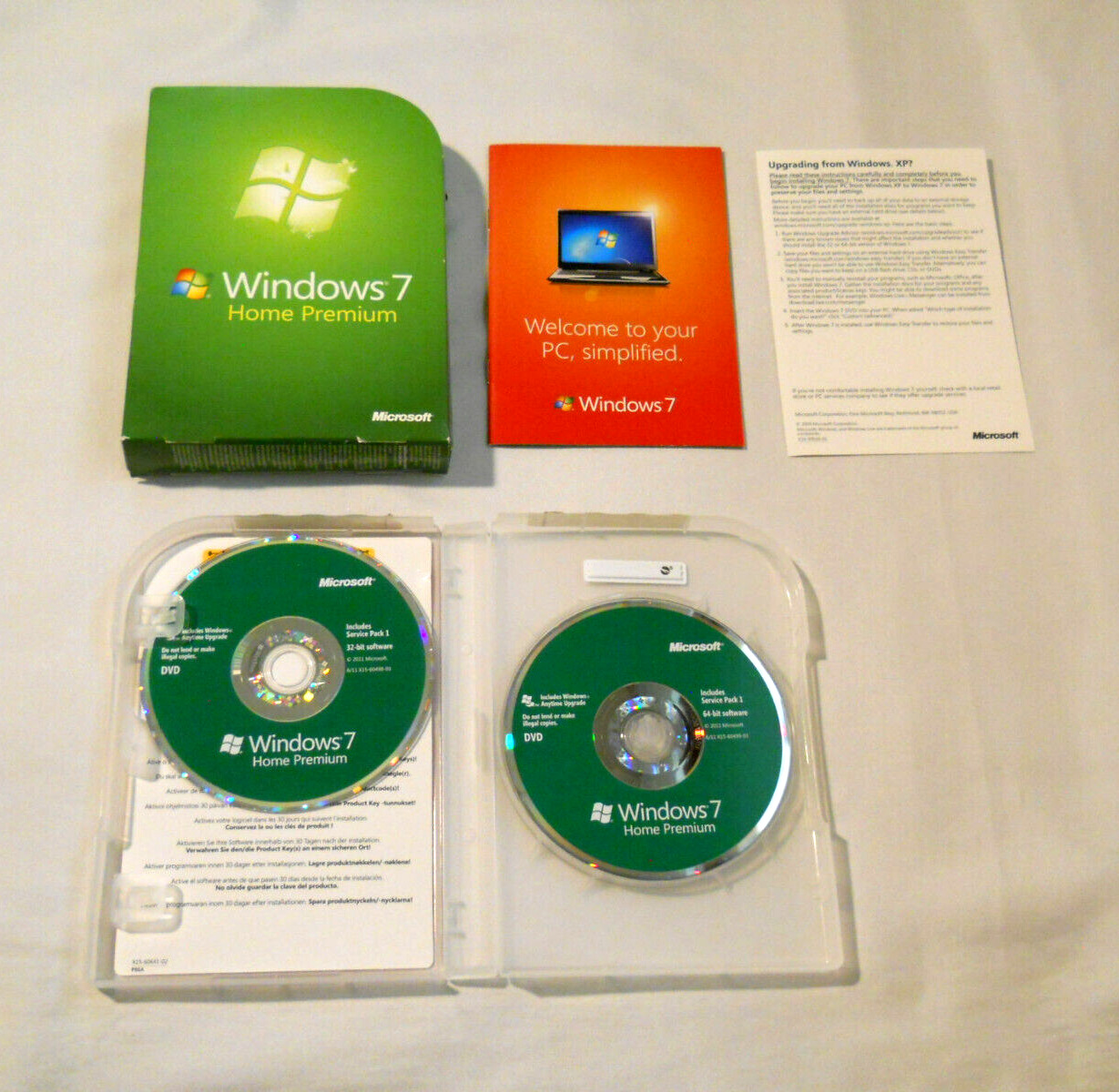 Microsoft Windows 7 Home Premium 32-Bit & 64-Bit With Service Pack 1 And Key  | Inox Wind