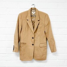 Talbots Pure Camel Hair Blazer Flaw-Button slightly chipped