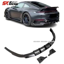 Real Carbon Fiber Rear Diffuser Bumper Lip Fits 2020-24 Porsche Carrera 992 911