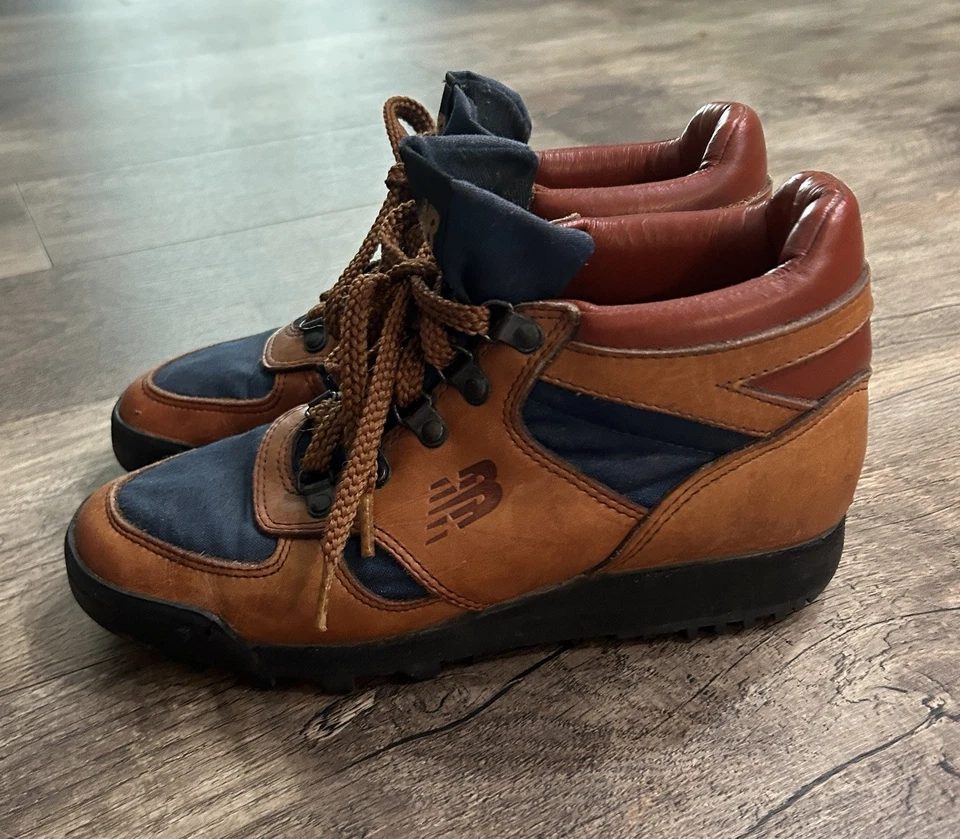 Женские кожаные туристические ботинки New Balance винтаж 1980-е 8,5 сделано в США Rainier средний верх - Изображение 3 из 4