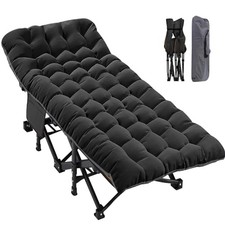 XXL Camping Cot for Adults 900LBS - 78" 32" Oversized Folding Bed with Mattress