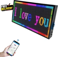 26x14 Programmable Scrolling LED Sign Waterproof Digital Display Board for Wall…